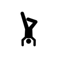exercice homme Gym sport aptitude avec La Flèche pictogramme vecteur icône