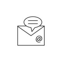 e-mail, discuter, lettre vecteur icône