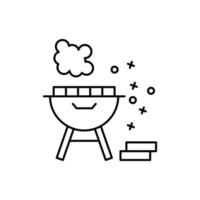 un barbecue gril cuisine vecteur icône
