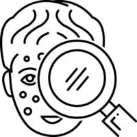 icône de ligne pour le vérificateur de symption vecteur