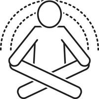 icône de la ligne pour le yoga vecteur