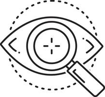 icône de la ligne pour le test de la vue vecteur