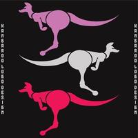 kangourou logo conception Facile et cool vecteur
