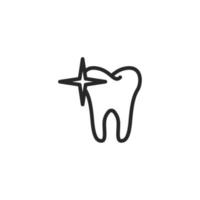 dentaire icône, isolé dentaire signe icône, vecteur illustration