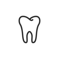 dentaire icône, isolé dentaire signe icône, vecteur illustration