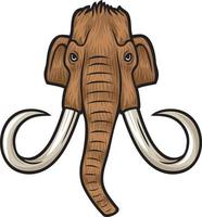 illustration vectorielle tête de mammouth vecteur
