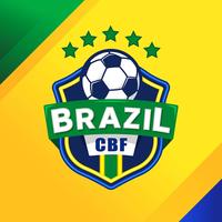 Patch de football brésilien vecteur