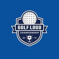 vecteur de conception de logo de championnat de golf