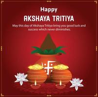 content akshaya tritiya Indien hindou Festival fête vecteur conception