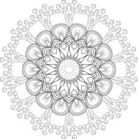 vecteur dessin pour coloration livre. géométrique floral modèle. contour dessin sur une blanc Contexte. mandala.