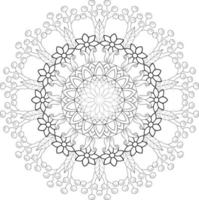 vecteur dessin pour coloration livre. géométrique floral modèle. contour dessin sur une blanc Contexte. mandala.