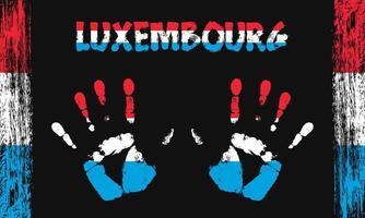 vecteur drapeau de Luxembourg avec une paume