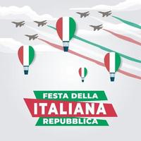 affiche du jour de la république italienne vecteur