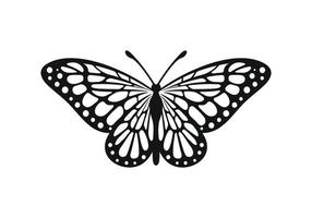 papillon icône isolé sur blanc Contexte vecteur
