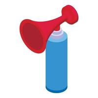 vuvuzela ballon icône isométrique vecteur. football klaxon vecteur