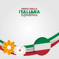 illustration vectorielle de festa della repubblica italiana affiche vecteur