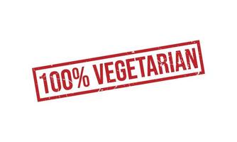 100 pour cent végétarien caoutchouc timbre vecteur