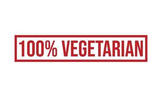 100 pour cent végétarien caoutchouc timbre vecteur