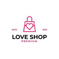 vecteur l'amour magasin sac logo conception illustration idée