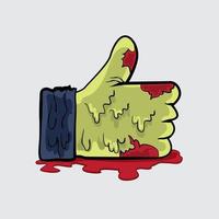 main zombie thumbup vecteur