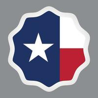 vecteur image de une autocollant avec drapeau de Texas