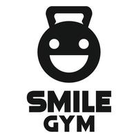 moderne vecteur plat conception Facile minimaliste logo modèle de sourire content rire Gym aptitude tête mascotte personnage vecteur collection pour marque, emblème, étiqueter, badge. isolé sur blanc Contexte.