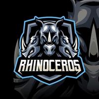 mascotte de rhinocéros cette est adapté pour e-sport jeu logo modèle vecteur