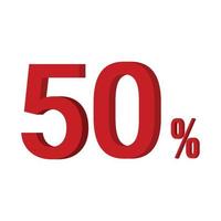 50 pourcentage vente vecteur