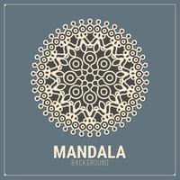 modèle de conception de fond plat mandala vecteur