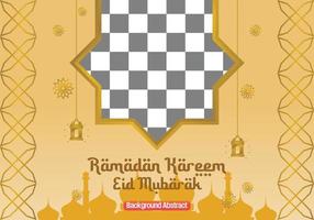 modifiable Ramadan vente affiche modèle. avec mandala ornements, lanternes et le silhouette de une mosquée. conception pour social médias, bannière, salutation carte et la toile. islamique vacances vecteur illustration