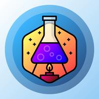 Icône de technologie Science Flask chimie vecteur