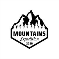 modèle de vecteur de conception de logo de montagnes