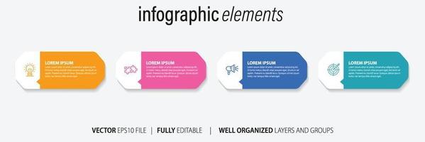 affaires infographie avec moderne conception vecteur. vecteur