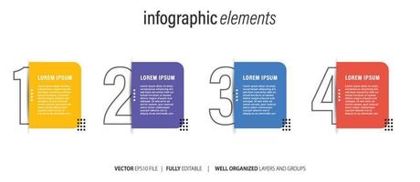 affaires infographie avec moderne conception vecteur. vecteur