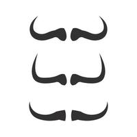 application d'icônes de modèle de logo et symbole de corne de taureau vecteur