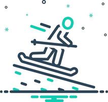 mélanger icône pour ski vecteur