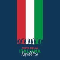 illustration vectorielle de festa della repubblica italiana affiche vecteur