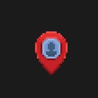 GPS signe dans pixel art style vecteur