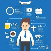 illustration infographique de l & # 39; homme vecteur