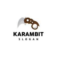 kerambit logo, Indonésie combat arme vecteur, ninja combat outil Facile conception, modèle illustration symbole icône vecteur