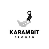 kerambit logo, Indonésie combat arme vecteur, ninja combat outil Facile conception, modèle illustration symbole icône vecteur