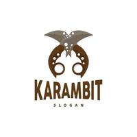 kerambit logo, Indonésie combat arme vecteur, ninja combat outil Facile conception, modèle illustration symbole icône vecteur