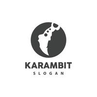 kerambit logo, Indonésie combat arme vecteur, ninja combat outil Facile conception, modèle illustration symbole icône vecteur