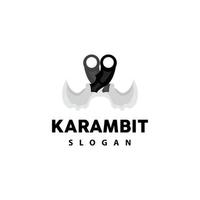 kerambit logo, Indonésie combat arme vecteur, ninja combat outil Facile conception, modèle illustration symbole icône vecteur