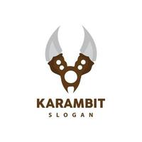 kerambit logo, Indonésie combat arme vecteur, ninja combat outil Facile conception, modèle illustration symbole icône vecteur