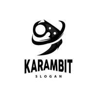 kerambit logo, Indonésie combat arme vecteur, ninja combat outil Facile conception, modèle illustration symbole icône vecteur