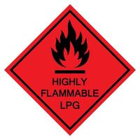 Signe de symbole lpg inflammable isoler sur fond blanc, illustration vectorielle eps.10 vecteur