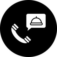 commande nourriture sur appel vecteur icône style