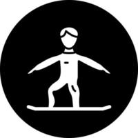 snowboarder vecteur icône style