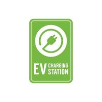 bannière de la station de charge ev. borne de recharge pour véhicule électrique, borne de recharge électrique. vecteur